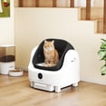 thumbnail image 2 of PawHut Open-Top Self Cleaning Litter Box, Automatic Cat Litter Box, White, 2 of 10