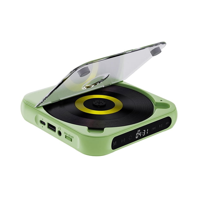 Transemion User Friendly CD Player With LED Screen FM Radio And USB Port Essential Audio Companion For Home Mak Green 135x135x25mm