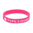 thumbnail image 2 of 5 Pcs TYPE 2 DIABETIC Silicone Wristband Soft Bracelets For Daily Reminder, 2 of 7