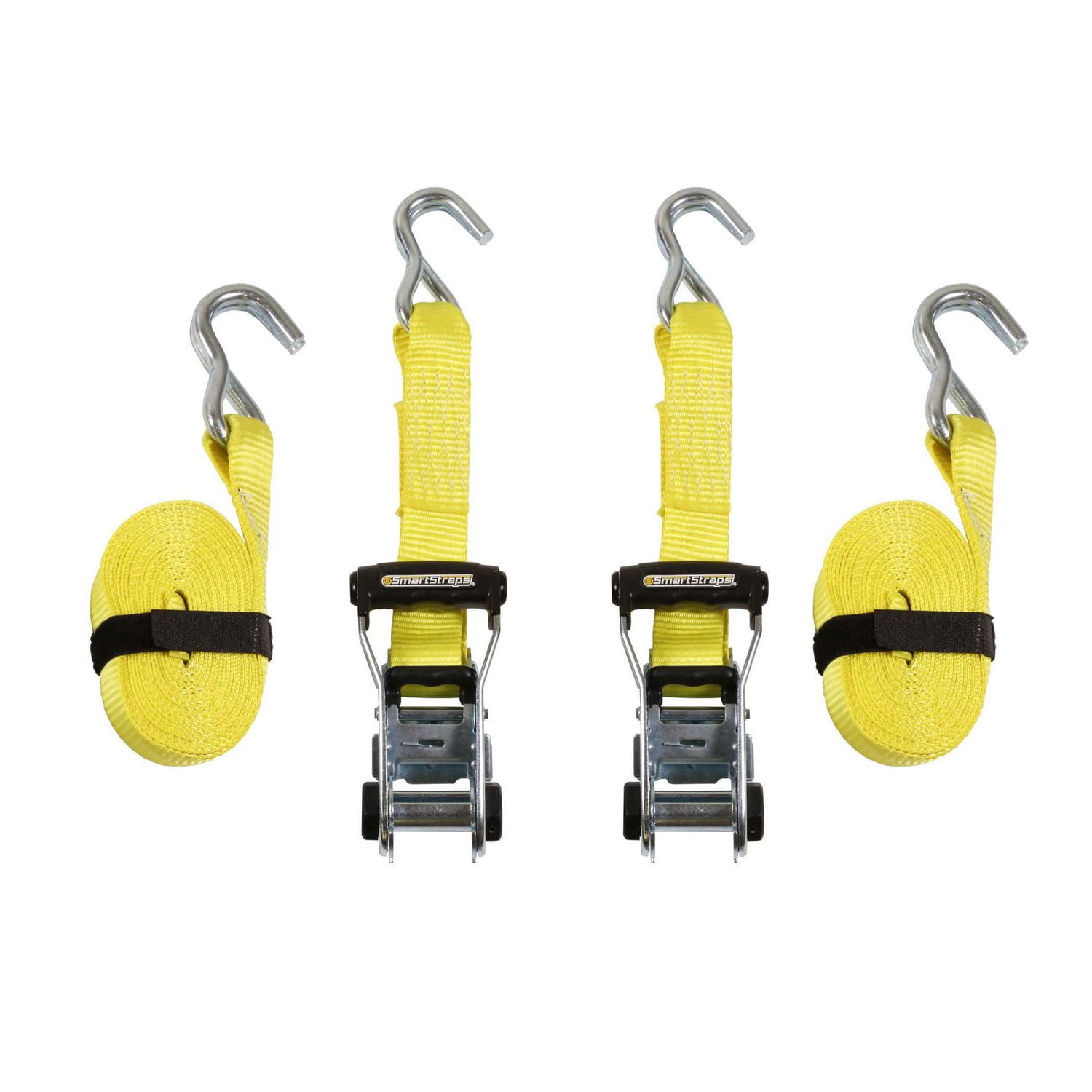 Attache à cliquet RatchetX, 4,2m (14 pi), 2,2 tonnes (5000 lb), emballage de 2, jaune