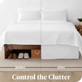 thumbnail image 4 of Bare Home Jupe de Lit Double Brossage - Premium 1800 Collection - Retombée de 15 Pouces - California Très Grand, Blanc, 4 of 4