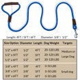 thumbnail image 2 of Heavy Duty Nylon Rope Dog Leashes with With comfortable and durable leather handles, handmade dog leash using strong Nylon rope for Small Medium and Large Dogs, 2 of 8