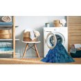 thumbnail image 2 of Ahgly Company Tapis d'Intérieur Lavables en Machine, Carrés de Transition Bleu Myrtille, Carrés de 4', 2 of 7