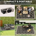 thumbnail image 4 of Reversible Outdoor RV Rug, 9' x 12' Patio Floor Mat, Black & Beige, 4 of 9