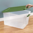 thumbnail image 4 of Sterilite 64 Qt Latching Clear Plastic Holiday Storage Container, (18 Pack), 4 of 10