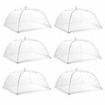 thumbnail image 1 of Mistaha 6Pcs 17'' Pop Up Mesh Lace Food Cover Tents Picnic BBQ Plate Umbrella Protector, 1 of 8