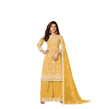 Haldi Ceremony Function Elegant Ethnic Women Wear Palazzo Salwar Kameez Dresses
