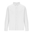 thumbnail image 3 of AherBiu Chemises à Manches Longues pour Hommes Tendance à Boutons Col à Revers Coupe Ajustée Chemise Décontractée Plage Voyage Fête Chemises Hauts, 3 of 5