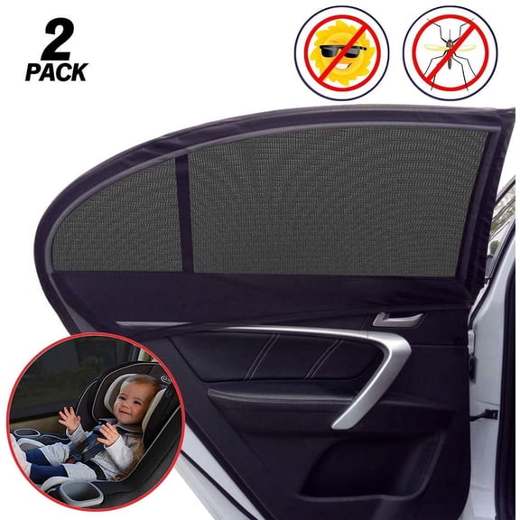 Pare-soleil de Fenêtre Latérale de Voiture, Pare-Soleil de Fenêtre de Voiture pour Bébé Protection UV Pare-Soleil de Voiture pour Enfants Universel Anti-Moustiques Pare-Soleil de Fenêtre de Voiture Convient à la Plupart des Voitures