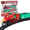 thumbnail image 2 of Christmas Train Toy - Light  Music  Battery Powered  Electric Rail Car Set with Steam Locomotive Engine, 2 of 7