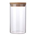 thumbnail image 1 of Bouteille de Rangement de Cuisine en Verre Transparent Cylindre Haut avec Couvercle, 1 of 5