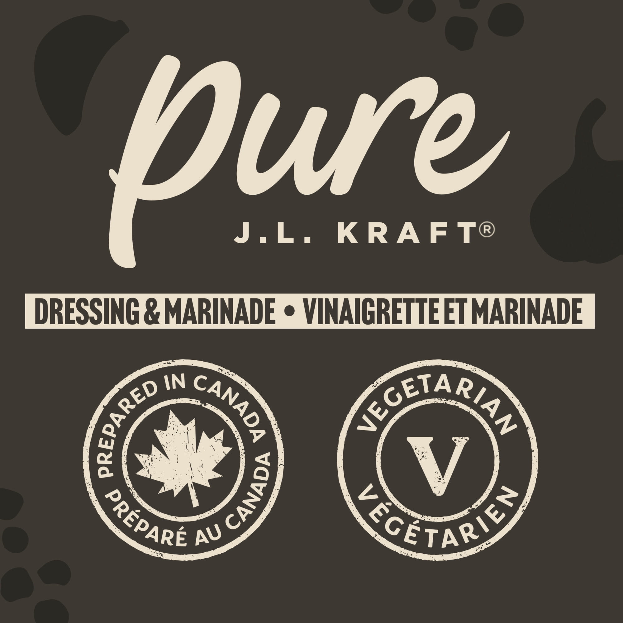 Vinaigrette Et Marinade À L'Ail Noir Et Au Poivre Concassé Pure J.L. Kraft, Bouteille