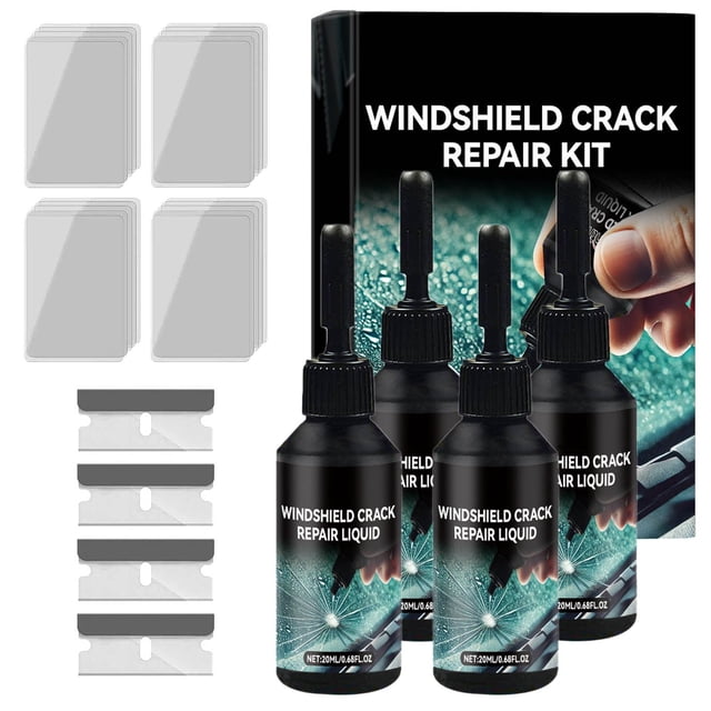 EGNMCR Automotive Front Windshield Repair Liquid Kit Quickly Repair Cracks Clear Vision Safe Travel 20ml Repair Fluid