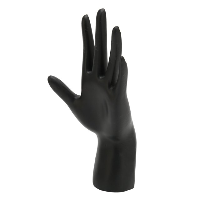 Support de Bague, Présentoir Rond Noir Main de Mannequin Féminin pour la Maison