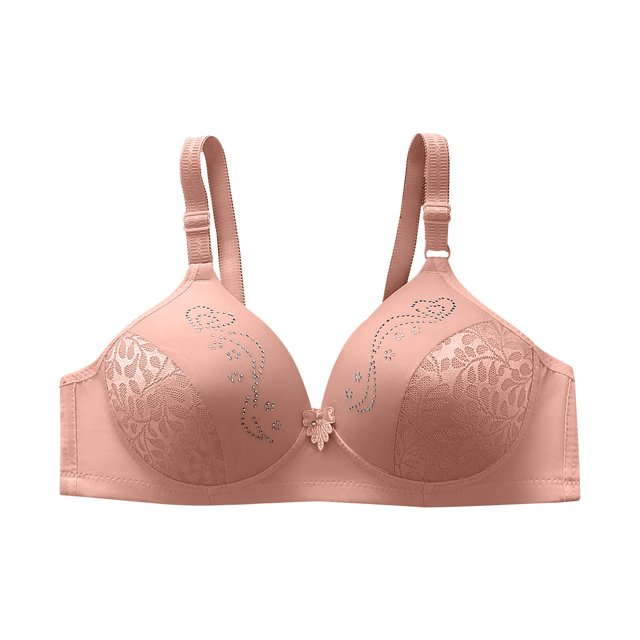 XZNGL Womans Embroidered Glossy Comfortable Breathable Bra Underwear No Rims