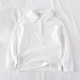thumbnail image 2 of WUANDIXFA Chandail à Manches Longues T-Shirt à Manches Longues pour Enfants T-Shirt d'Automne pour Garçons T-Shirt à Manches Longues pour Enfants Hauts de Base T-Shirt pour Garçons Blanc, 3-4 Ans, 2 of 6