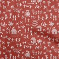 thumbnail image 1 of oneOone Velvet Red Fabric Asian Floral Block Sewing Craft Projects Fabric Prints by Yard 58 Inch Wide, 1 of 4
