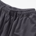 thumbnail image 4 of FcBaudy Mens Shorts, Shorts Men Men's Solid Color Fashionable Casual Washed Loose Pocket Drawstring Waist Sports Running Shorts Man Polyester Trousers, 4 of 7