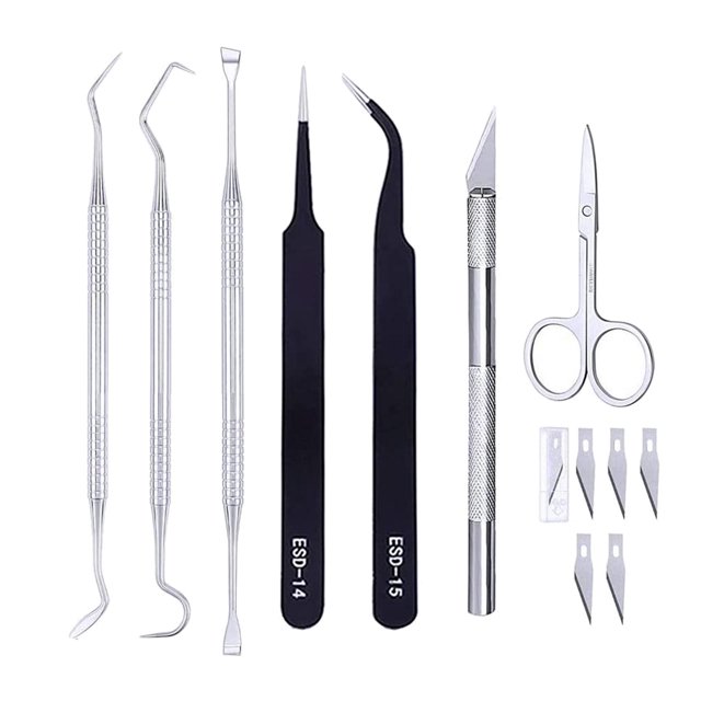 jifeng Kit d'Outils de Base en Vinyle 7 Pcs pour Désherbage Lettrage Découpe de Papier Fabrication de Cartes