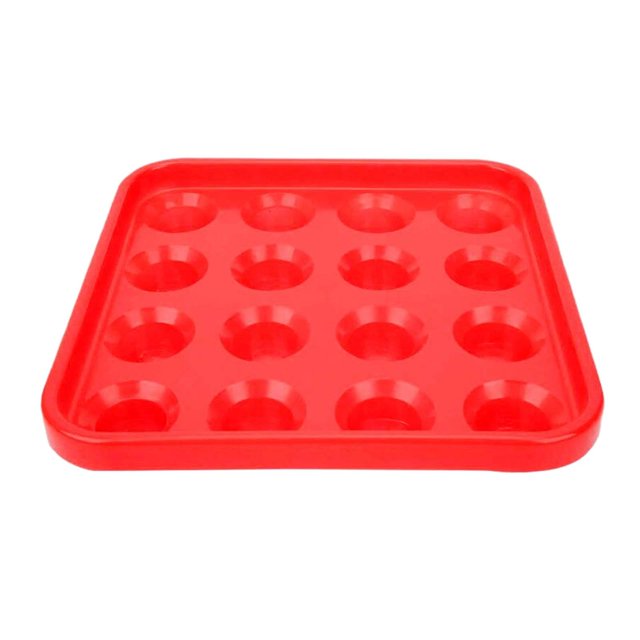Billiard Ball Holder Tray Organizers 16 Holes Durable Pool Table Accessories red