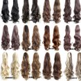 thumbnail image 3 of Extension de Queue de Cheval Longue Ondulée de 55 cm pour Femmes et Filles, Longue Bouclée, Pièce de Cheveux Synthétiques Bouclée, Extensions de Cheveux à Clip, 3 of 8