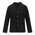 thumbnail image 5 of Dvkptbk Sweater Man Fashion Long Sleeve Wool Sweater Wool Sweater Button Pocket Knit Tops Clothes on Clearance, 5 of 5