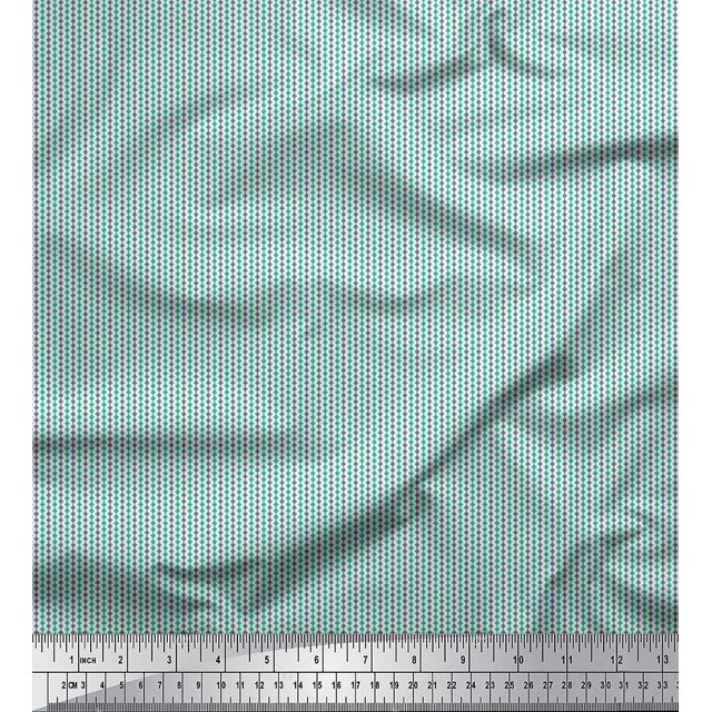 Soimoi Georgette Viscose Fabric Geometric Small Print Fabric by Yard 42 Inch Wide