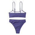 thumbnail image 4 of ylioge Womens Two Piece Swimsuits Tankini Ribbed Built in Removeable Bras Bikini Bathing Suits Ladies Solid High Waisted Swimsuit, 4 of 7