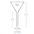 thumbnail image 2 of StonyLab Heavy Wall Borosilicate Glass Funnel 75mm, Lab Grade Chemistry Glassware, 1 Pack Set, 2 of 7