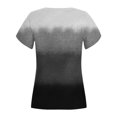 thumbnail image 5 of Pompotops T-shirt Décontracté à Col en V pour Femmes de Printemps et d'Été, Haut Imprimé à Manches Courtes, Liquidation, 5 of 5