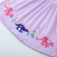 thumbnail image 4 of MIASHUI Robe Fleurie à Manches Longues pour Filles, Robes Décontractées pour Tout-Petits, Violet Pâle, 2-3 Ans, 4 of 5