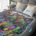 thumbnail image 4 of Dawhud Direct Dean Russo Spirit Wolf Fleece Blanket 50""x60"" - Soft Plush Throw, 4 of 5