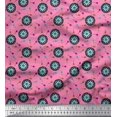 thumbnail image 1 of Soimoi Rayon Crepe Fabric Dart Board Sports Print Fabric by Yard 46 Inch Wide, 1 of 3