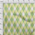 thumbnail image 3 of oneOone Rayon Medium Yellow Fabric Argyle Craft Projects Decor Fabric Printed By The Yard 56 Inch Wide, 3 of 4