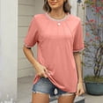 thumbnail image 4 of Soki Vêtements d'Été Décontractés pour Femmes en Liquidation Nouveaux T-Shirts Amples à Col Rond à Manches Courtes, 4 of 9