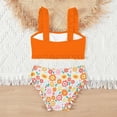 thumbnail image 4 of RXMEKW Two-Piece Swimsuit Set With Floral Print for Girls, Kids' Ruffle Bikini, UPF 50+ Sun Protection, Soft Stretch Fabric for Beach and Pool, 4 of 7