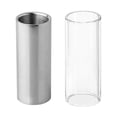 thumbnail image 1 of Guitar 2pcs Guitar Finger Slide Kit with Glass Slide Stainless Steel Slide for Guitar Bass, 1 of 7