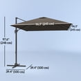 thumbnail image 3 of Outsunny Parasol Suspendu Déporté Carré 8 Pieds X 8 Pieds pour Patio avec Base en Croix, Beige, 3 of 10