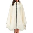 thumbnail image 2 of Prolriy Ponchos de Pluie pour Adultes Imperméable Unisexe Manteau de Pluie avec Poches Veste à Capuche Ados pour Adultes Mode Ponchos Parapluie Adulte Blanc, 2 of 7