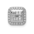 thumbnail image 1 of Diamond2Deal 14K White Gold 1/4ct. Diamond Square Cluster Pendant for Women, 1 of 4
