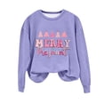thumbnail image 4 of EGNMCR Chandail en Molleton de Noël Col Rond Imprimé Ample Manches Longues Sans Capuche, 4 of 4