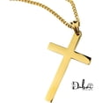 thumbnail image 1 of 24K Gold Chain Style Cross Pendant Necklace 18",20",22",24", 1 of 5