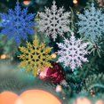 thumbnail image 3 of 12Pcs Convenient Snowflake Ornament Widely Use Plastic Portable Christmas Realistic Snowflake for Festival Red One Size, 3 of 11