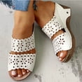 thumbnail image 4 of CEHVOM Summer New Style Thick-soled Slope With Embroidered Hollow With Roman Slippers, 4 of 6