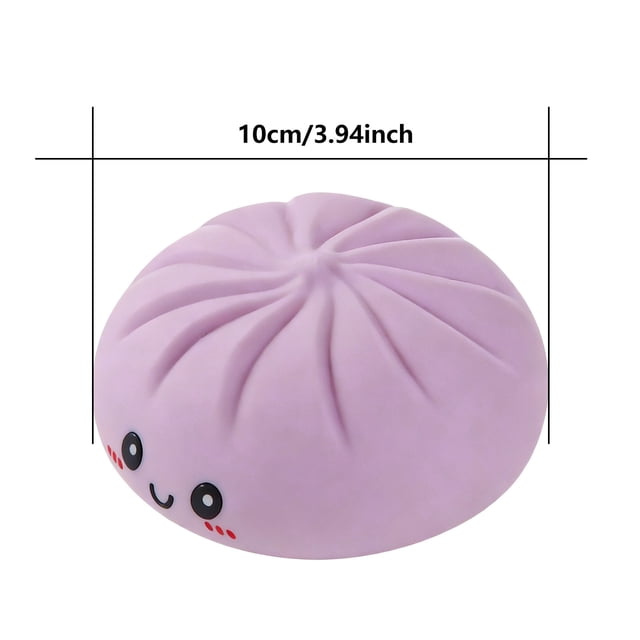 2pcs Mystery Dumpling Squishy,4" Jumbo Squishy Bun Stress Ball,Soft Slow Rising Decompression Dough,Anxiety Relief Fidget Toy for Adults,Classroom Prizes & Party Favors Decompression Big Bun Toy