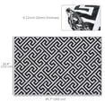 thumbnail image 3 of Outsunny Reversible Outdoor RV Rug, 5' x 8' Patio Floor Mat, Black & White, 3 of 9