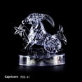 thumbnail image 1 of 3D Crystal Puzzle Jig-saw Clear Twelve 12 Constellation Astrolog Flash LED Light, 1 of 3