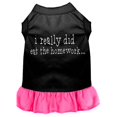 thumbnail image 1 of I Really Did Eat The Homework Screen Print Dress Black With Bright Pink Lg (14), 1 of 1