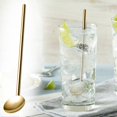 thumbnail image 2 of Kitchen Tableware Stainless Steel Stirring Spoon Straws 2-In-1 Coffee Cereal Smoothies Milkshakes Soups Spoon Straws Stainless Steel Drinking Spoon Straws Reusable Metal Cocktail,Gold Kitchen Tablewar, 2 of 2