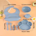 thumbnail image 4 of DEBGFS 1 Set/8pcs Baby Feeding Set Includes Suction Bowl & Plate  Baby Spoon & Fork  Sippy Cup With Lid | Baby Feeding Supplies, 4 of 7